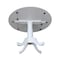 International Concepts Round 42, Round dual drop Leaf Pedestal Table, 29.5  inH, White, 42 W, 42 L, 29.5 in H, Wood, White K08-42DPT - alternate 5